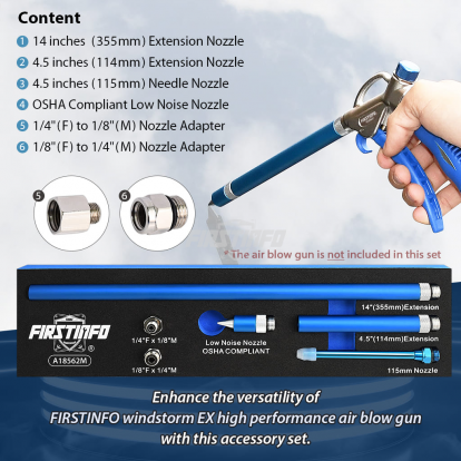 A18562M Nozzle Accessories Kit for Windstorm EX Air Blow Gun