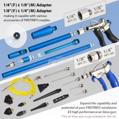 A18562M Nozzle Accessories Kit for Windstorm EX Air Blow Gun