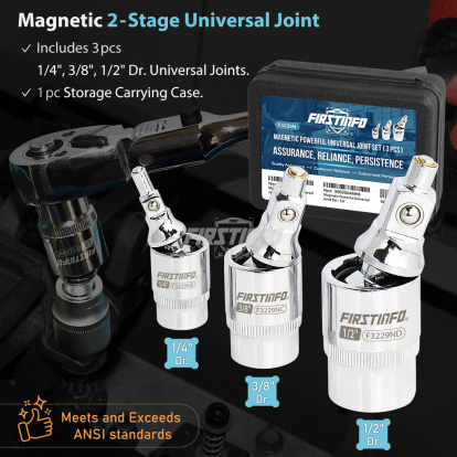 F3229N 3-Piece Magnetic 2-Stage Universal Joint Set