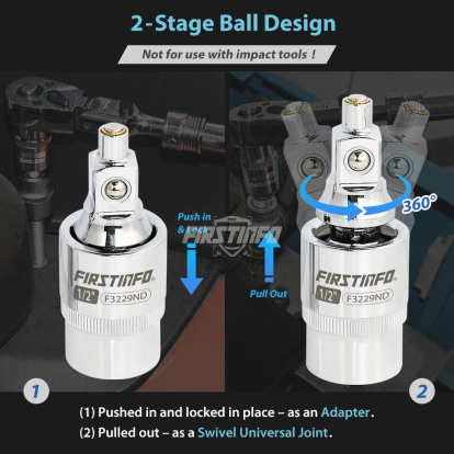 F3229N 3-Piece Magnetic 2-Stage Universal Joint Set