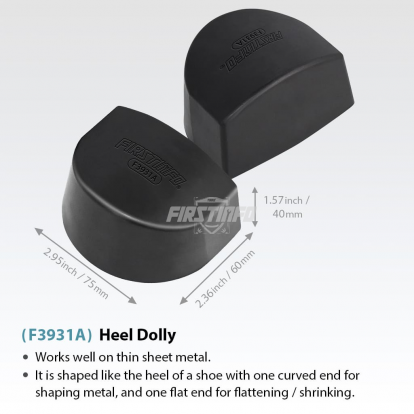 F3931A Rubber Heel Dolly, 1-Piece