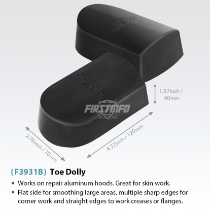 F3931B Rubber Long Type Heel Dolly, 1-Piece