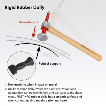 F3931C Rubber Double End Dolly, 1-Piece