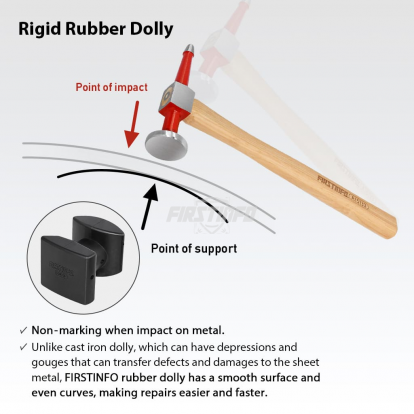 F3931F Rubber Double Ended Hand Dolly, 1-Piece