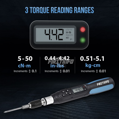 H5277U 0.44-4.42 in-lbs. / 5-50 cN-m / 0.51-5.1 kg-cm Digital Torque Screwdriver, Dual Direction