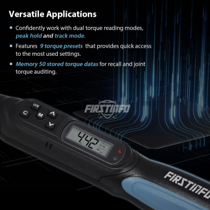 H5277U 0.44-4.42 in-lbs. / 5-50 cN-m / 0.51-5.1 kg-cm Digital Torque Screwdriver, Dual Direction